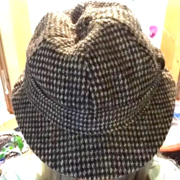 McEwens Shop brown Harris Tweed WOOL HAT Scotland, herringbone, Sherlock Holmes - Picture 6 of 8